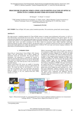 PDF Document Cover - Procedure for Simulation and Analysis of Optical Effects in Camera-Based Time-of-Flight Sensors